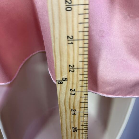 Vintage y2k IZ Byer medium crochet coquette cottage pink peach flutter babydoll - Picture 5 of 10